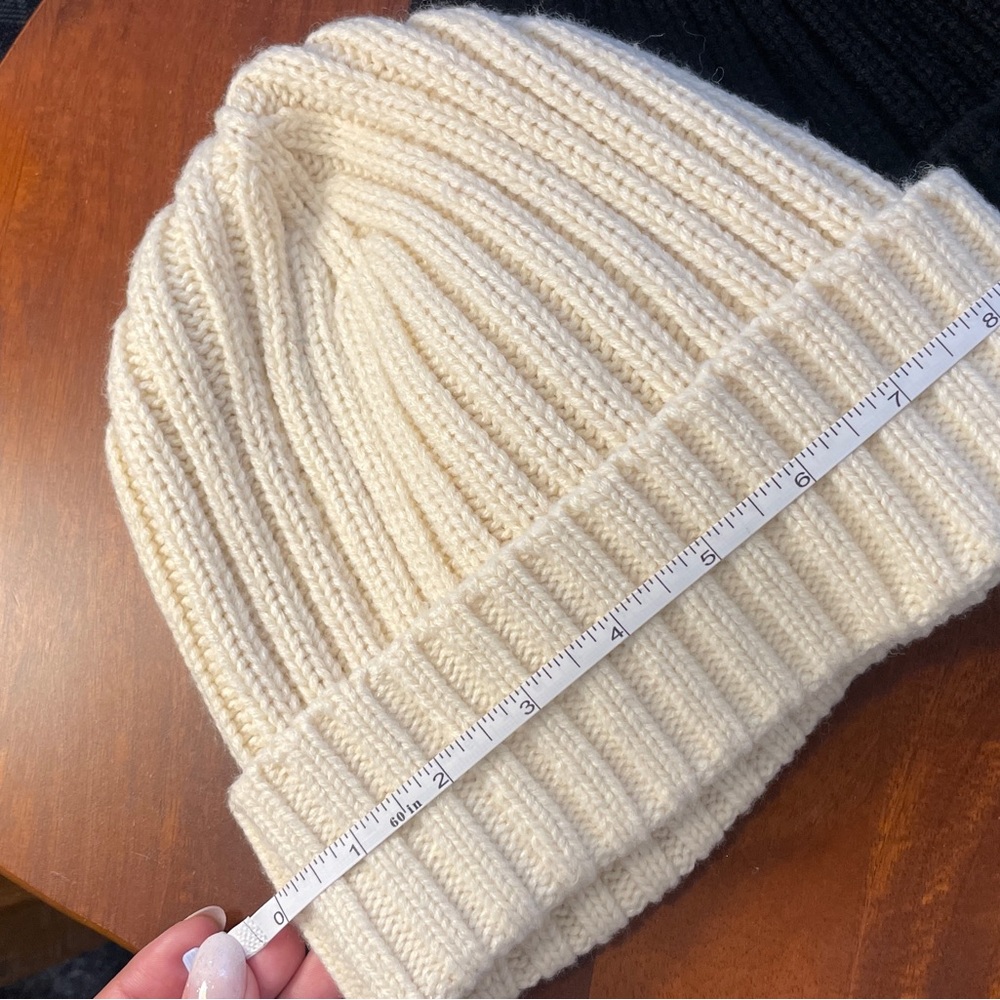 HEATTECH Ribbed Beanie - Off white